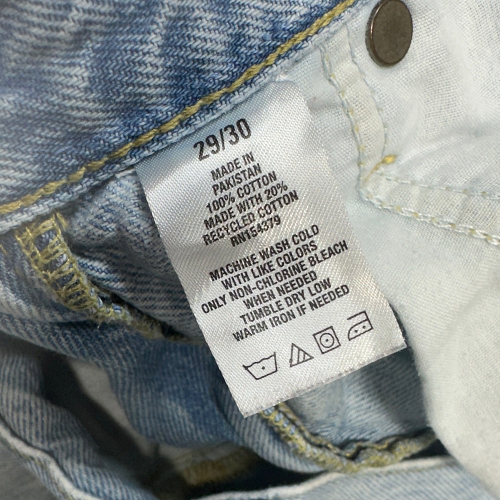 Aeropostale Baggy Jeans Men’s 29x30 Light Wash Denim 100% Cotton Y2K Style - Picture 4 of 8